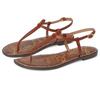 Sam Edelman Women's Gigi Flat Sandal, Kona Brown Leather, 6 Wide