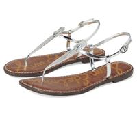 Sam Edelman Women's Gigi Flat Sandal, Soft Silver Specchio, 6 UK