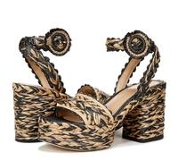 Sam Edelman Women's Iliana Heeled Sandal, Black/Natural, 3 UK