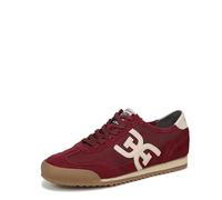 Sam Edelman Womens Ivey Lace-Up Trainers Merlot Red UK 8 Medium Fit