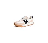 Sam Edelman Women's Langley Sneaker, White/Tan/Black, 7 UK
