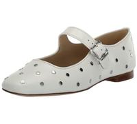 Sam Edelman Women's Michaela Stud Mary Jane Flat, Bright White, 6 UK