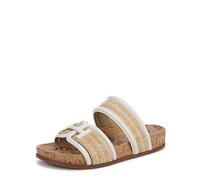 Sam Edelman Women's Rowan Slide Sandal, Dark Natural/Bright White, 6.5 UK