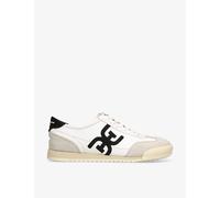 Sam Edelman Womens Sam Edelman Ivey Branded Leather and Suede Low-Top Trainers White Eur 36.5 / 3.5 UK Women
