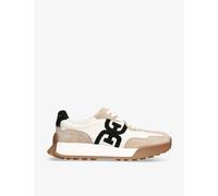 Sam Edelman Womens Sam Edelman Langley Suede and Mesh Low-Top Trainers Beige Comb Eur 36 / 3 UK Women