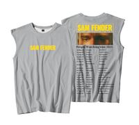 Sam Fender 2025 People Watching Tour Tank Tops Unisex Sleeveless Vest Women Men Outdoor Streetwear Tops (Gray,XL)