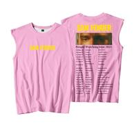 Sam Fender 2025 People Watching Tour Tank Tops Unisex Sleeveless Vest Women Men Outdoor Streetwear Tops (Pink,M)