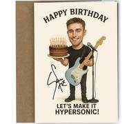 Sam Fender Autograph Birthday Card Funny “Let’s Make It Hypersonic” Greeting with Reproduction Printed Retro Pop Rock Music Collectible for Men and Women No1973