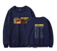 Sam Fender Merch People Watching North America Tour 2025 Sweatshirt Unisex Crew Neck Long Sleeve Pullover (Navy,XXS)