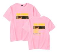 Sam Fender People Watching North America Tour 2025 Merch T-Shirt Unisex Fashion Short Sleeve Top (Pink,XXS)