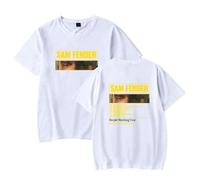 Sam Fender People Watching North America Tour 2025 Merch T-Shirt Unisex Fashion Short Sleeve Top (White,3XL)