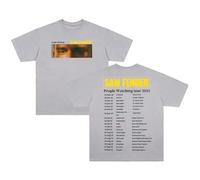 Sam Fender People Watching Tour 2025 T-Shirt Crewneck Short Sleeve Cotton Tee Women Men Streetwear Tops (Gray,M)