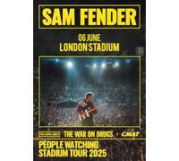 Sam Fender People Watching Tour London 2025 A3 A4 Print Poster Wall Art Home Decor Album Gift Present Photo Living Room Dining Room Bedroom Unframed Concert Tour (A4)