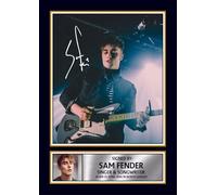 Sam Fender Printed Signed Poster Print - Live Guitar Performance Portrait Wall Art - Indie Rock Music Memorabilia Décor, A0 GIGANTIC Poster (1200x840mm)