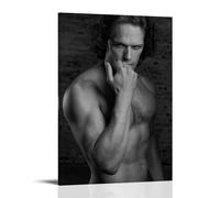 Sam Heughan 3 Poster for Bedroom Canvas Art Picture Print Room Wall Art Decor Posters 20x30inch(50x75cm) Frame-Style
