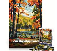 Sam Houston Forest National Park 1000-piece Puzzle for Adults Intellectual Fun Peaceful Recreation Fine Cut Creative Gift size 50x75cm