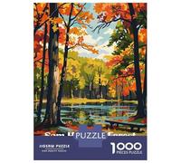 Sam Houston Forest National Park Adult Paper Puzzle, Landmark Urban View, Relaxing Challenge, Matte Printed Jigsaw, Family Night Game for Families, Adult Puzzle, 52x38cm/1000pcs