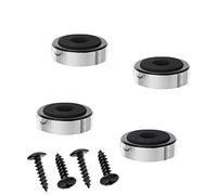 Sam&Johnny 4Pcs Speaker Spikes Stand Feets Audio Active Speakers Repair Parts Accessories DIY for Home Theater Sound System and More(Silver)