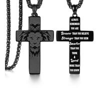 SAM & LORI Birthday 12 Year Old Him Chain Baptism 1st First Communion Confirmation Gift Cross Necklace for Men Teens Gifts Teenage Pendant Christmas Stocking Stuffers Valentines Day Easter