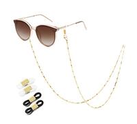SAM & LORI Eyeglass Chain Strap Holder Stainless Steel Beaded Sunglasses Eyewear Retainer Reading Glasses Chain Holder Accessory Lace Prescription Glasses Lanyard Necklace for Women Teen Girls Men