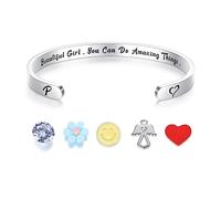 SAM & LORI Personalized Bracelets for Teen Girls/Women - Cute Jewelry Gifts(Various Designs) for Best Friend/Daughter/Granddaughter/Niece/Sister/Mom/Aunt, Adjustable, Stainless Steel, no gemstone