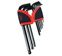 SAM Outillage 67-AR9A Hex Keys/Set of 9 / Right-Angled/Long/Round-Headed / 1.5-10 mm