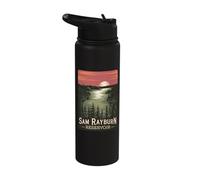 Sam Rayburn Reservoir Scenic Sunset View Stainless Steel Insulated Water Bottle