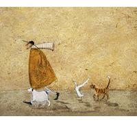 Sam Toft AFWDC21356 "Ernest, Doris, Horace and Stripes" Canvas Print, Multi-Colour, 40 x 50 cm