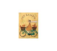 Art Group AFWDC92798 The Sam Toft Cat Baskets Canvas Print, Cotton, Multi-Colour, 1.8 x 30 x 40 cm
