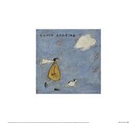 Sam Toft Cloud Chasing Poster (30cm x 30cm) (Blue/Yellow/White)