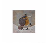 Sam Toft It's Cuddle Up Time Mounted Print, Brown/White/Yellow, 30cm x 30cm