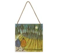 Sam Toft Its Like Were Forever Beginning Again Wooden Block Multicoloured (20Cm X 20Cm X 2.7Cm)