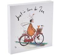 Sam Toft (Just in Time for tea Canvas Print 30 x 30 cm, Multi, 30 x 30 x 3, 8 cm