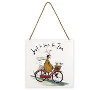 Sam Toft Just In Time For Tea Wooden Plaque White/mustard Yellow/red (One Size)
