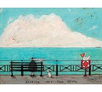 Sam Toft "Sharing out the Chips Canvas Print, Multi-Colour, 60 x 80 cm