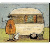 Sam Toft WDC21222 "Home From Home" Canvas Print, Cotton, Multi-Colour, 3.20 x 40.00 x 50.00 cm
