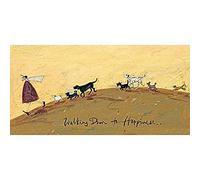 Sam Toft WDC91096 (Walking Down To Happiness Canvas Print, Multi Coloured, 30 x 60cm