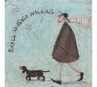 Sam Toft WDC91665 (Small Sausage Walking 30 x 30cm Canvas