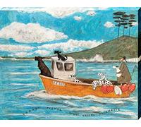 Sam Toft WDC94603 "Dogger, Fisher, Light Vessel Automatic" Canvas Print, Cotton, Multi-Colour, 3.20 x 40.00 x 50.00 cm