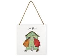 Sam Toft Wooden Love Shack Plaque White/green/red/mustard Yellow (One Size)