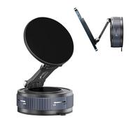 SAMADEX Upgraded 360 Adjustable Vacuum Magnetic Phone Holder - Suction Phone Mount with Free Angle Rotation - Foldable Design for Car & Desk - Strong Secure Bracket for Easy Hands-Free Hovering