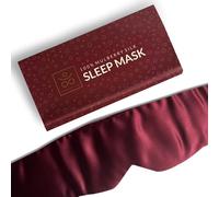 Samadhaan 100% Mulberry Silk Eye Mask for Sleeping | Sleep Mask for Side Sleepers | Adjustable Strap | Soft, Breathable Shade Cover | Blackout Silk Eye Sleeping Mask | Flight Essential |Maroon