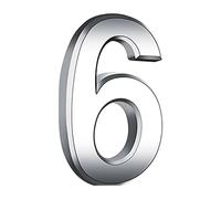 Samaly Door Numbers, 2.75 Inches Mailbox Numbers Waterproof, 3D Self Adhesive House Numbers DIY Chrome Polished Address Numbers Sign for House Mailbox Apartment Hotel Door Room, Silver
