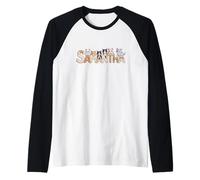 Samantha Cat Trees - Personalized Cute Name Word Art Raglan Baseball Tee
