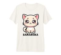 Samantha Cute Kitty Cat Design for Girls Name Samantha Premium T-Shirt