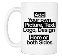 SAMAR Personalised Mug - Add Your Text, Picture, Design or Logo on This Ceramic Coffee Mug 11oz. Customised Gift idea for Birthday, Wedding, Anniversary and Special Moments