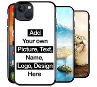 SAMAR Personalised Phone Case compatible with iPhone 13, Add Your Text, Picture, Designs, Logo on Shockproof Bumper back Cover Customised Gift idea for Birthday, Wedding, Anniversary, Special Moments