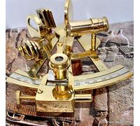 Samara Nautical 4" Solid Brass Sextant Nautical Working Instrument Astrolabe Ships Maritime Gif