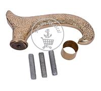 Samara Nautical Derby Canes and Walking Sticks with Brass Handle - Affordable Gift Wooden Decorative Walking Cane Fashion Statement for Men/Women/Seniors