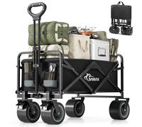 SAMAX Hand Wagon Hand Cart Foldable Offroad Beach Coaster Trolley Garden New